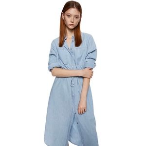 MNG Mango | Chambray Midi Shirtdress | 6